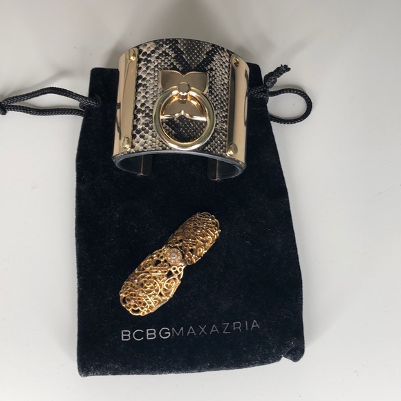 BCBGMaxAzria Jewelry - BCBG cuff and Cocktail ring 🤩